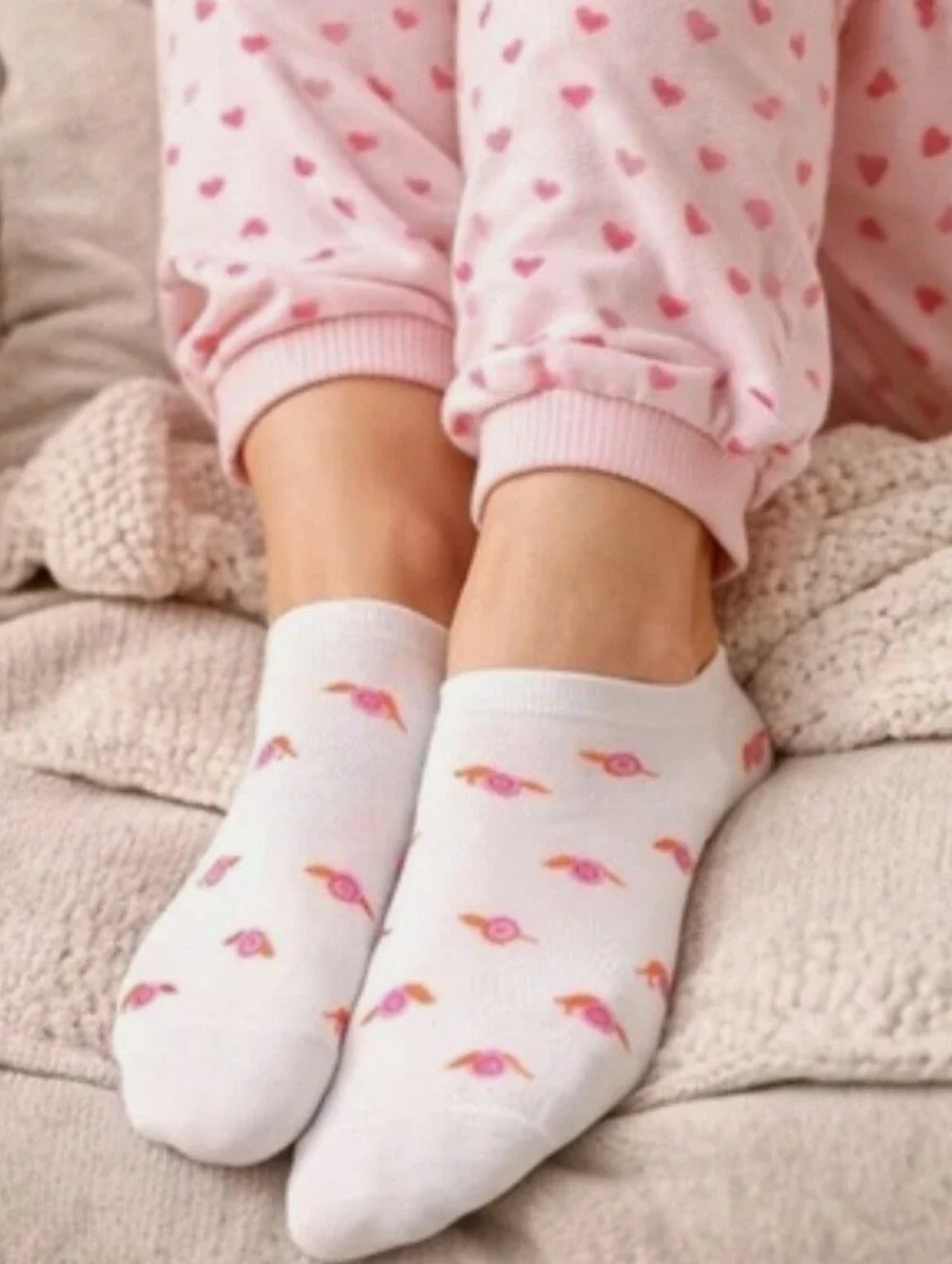 kate spade White Low Cut Socks Snails Print
